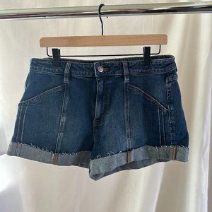 Shyanne Women's Double Barrel Dark Wash High Rise Shorts 32